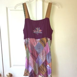 Handmade purple tie-dye patchwork boho hippie top